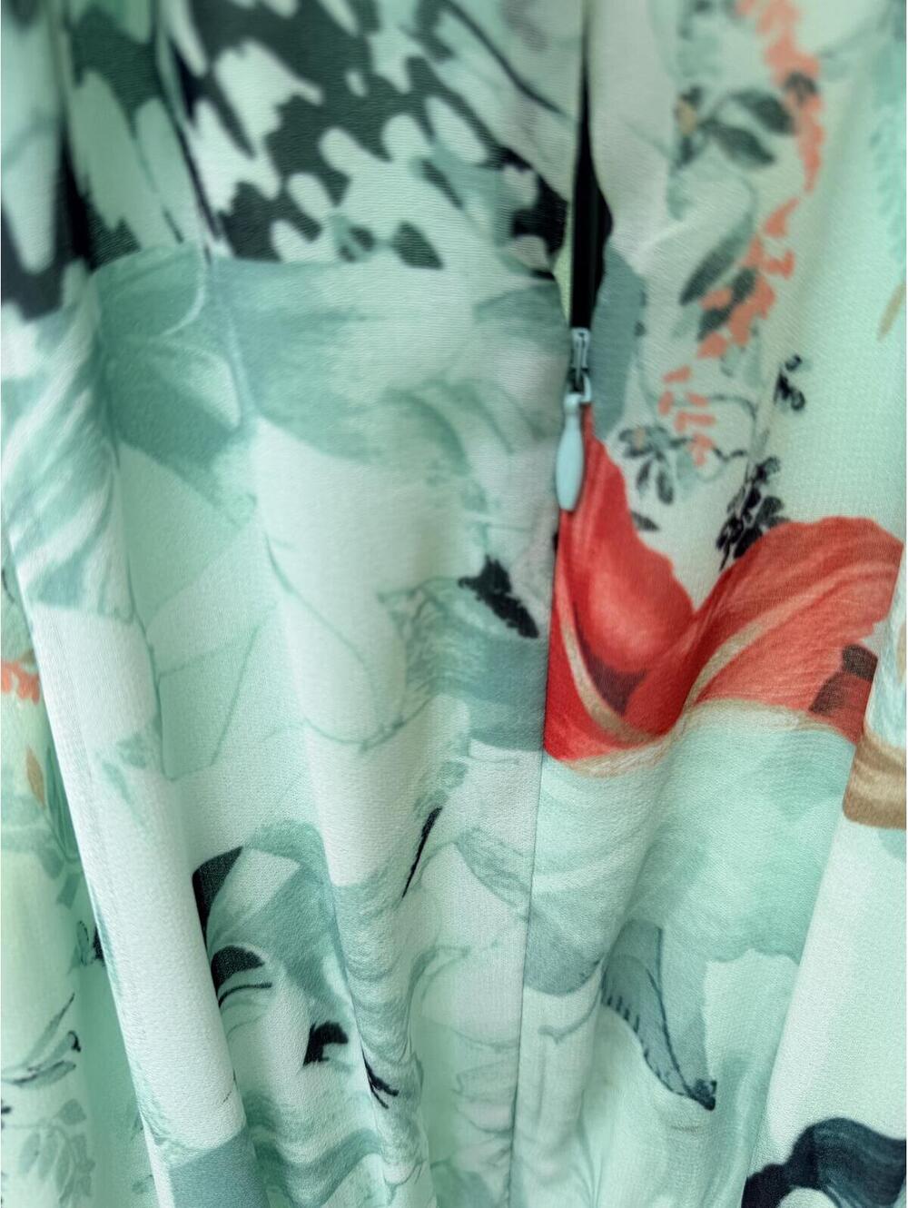 White House Black Market Floral Halter Midi Dress Size 6 - Picture 7 of 9